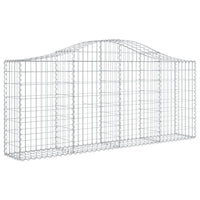 Arched Gabion Baskets 9 pcs 200x30x80/100 cm Galvanised Iron