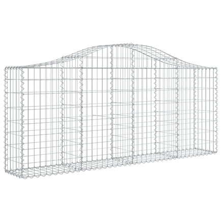 Arched Gabion Baskets 9 pcs 200x30x80/100 cm Galvanised Iron