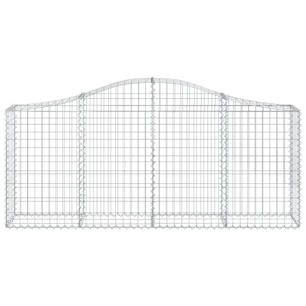 Arched Gabion Baskets 9 pcs 200x30x80/100 cm Galvanised Iron
