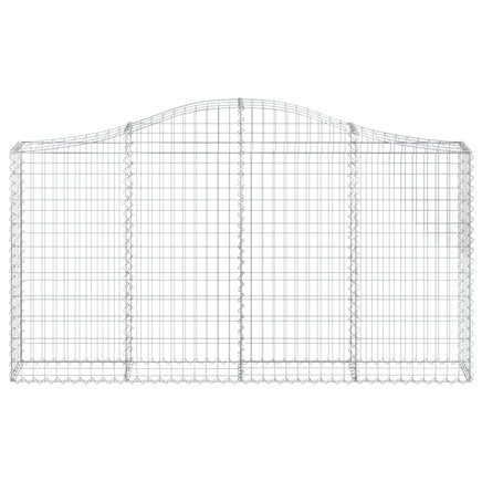 Arched Gabion Baskets 5 pcs 200x30x100/120 cm Galvanised Iron