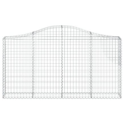 Arched Gabion Baskets 8 pcs 200x30x100/120 cm Galvanised Iron