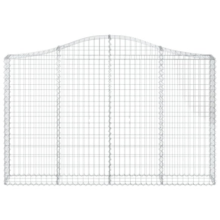 Arched Gabion Baskets 2 pcs 200x30x120/140 cm Galvanised Iron