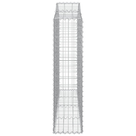 Arched Gabion Baskets 2 pcs 200x30x120/140 cm Galvanised Iron