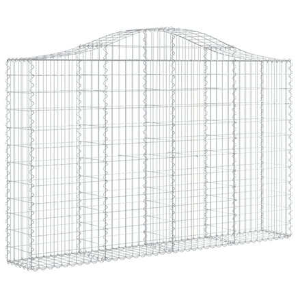 Arched Gabion Baskets 3 pcs 200x30x120/140 cm Galvanised Iron