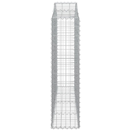 Arched Gabion Baskets 3 pcs 200x30x120/140 cm Galvanised Iron