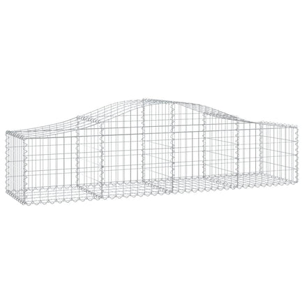 Arched Gabion Baskets 2 pcs 200x50x40/60 cm Galvanised Iron