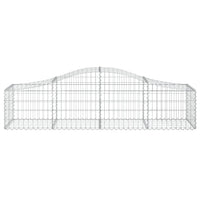 Arched Gabion Baskets 2 pcs 200x50x40/60 cm Galvanised Iron