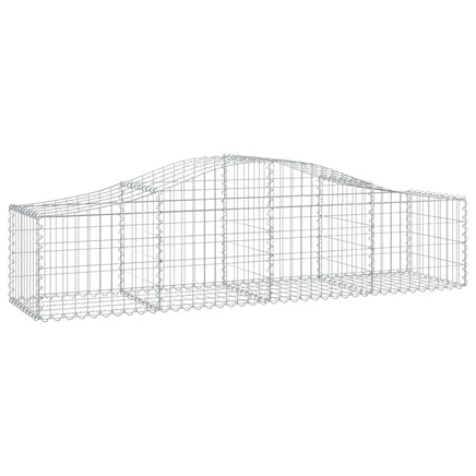 Arched Gabion Baskets 3 pcs 200x50x40/60 cm Galvanised Iron
