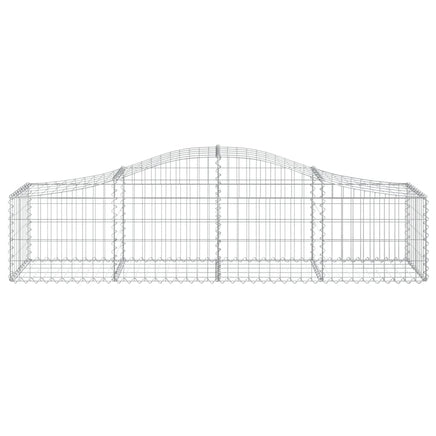 Arched Gabion Baskets 5 pcs 200x50x40/60 cm Galvanised Iron