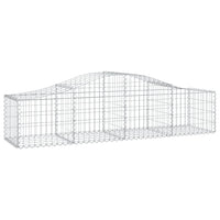 Arched Gabion Baskets 6 pcs 200x50x40/60 cm Galvanised Iron