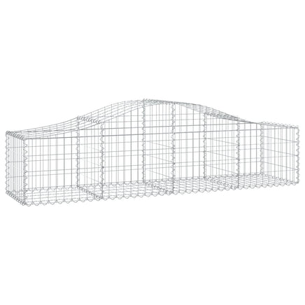 Arched Gabion Baskets 6 pcs 200x50x40/60 cm Galvanised Iron