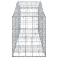 Arched Gabion Baskets 2 pcs 200x50x60/80 cm Galvanised Iron