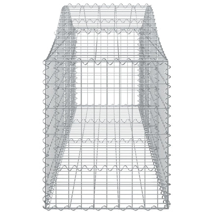 Arched Gabion Baskets 2 pcs 200x50x60/80 cm Galvanised Iron