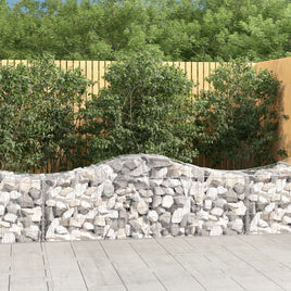 Arched Gabion Baskets 3 pcs 200x50x60/80 cm Galvanised Iron