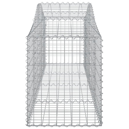 Arched Gabion Baskets 4 pcs 200x50x60/80 cm Galvanised Iron