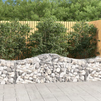 Arched Gabion Baskets 4 pcs 200x50x60/80 cm Galvanised Iron