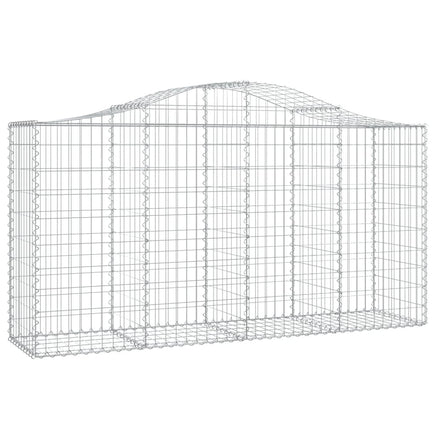 Arched Gabion Baskets 4 pcs 200x50x100/120 cm Galvanised Iron