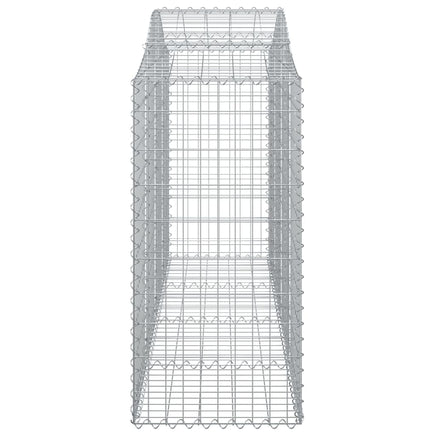 Arched Gabion Baskets 9 pcs 200x50x100/120 cm Galvanised Iron