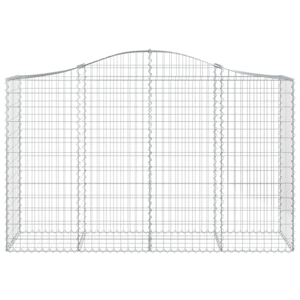 Arched Gabion Baskets 5 pcs 200x50x120/140 cm Galvanised Iron