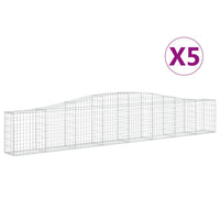 Arched Gabion Baskets 5 pcs 400x30x60/80 cm Galvanised Iron