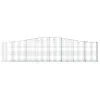 Arched Gabion Baskets 2 pcs 400x30x80/100 cm Galvanised Iron