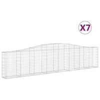 Arched Gabion Baskets 7 pcs 400x30x80/100 cm Galvanised Iron