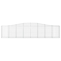 Arched Gabion Baskets 7 pcs 400x30x80/100 cm Galvanised Iron
