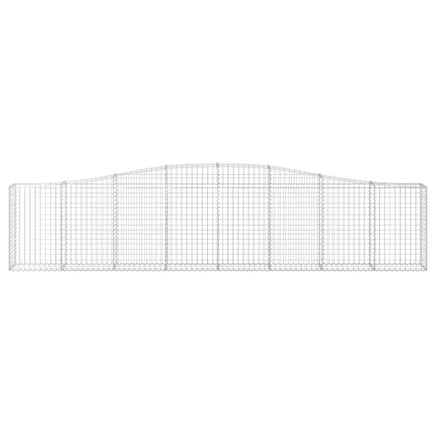 Arched Gabion Baskets 7 pcs 400x30x80/100 cm Galvanised Iron