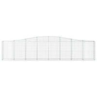 Arched Gabion Baskets 9 pcs 400x30x80/100 cm Galvanised Iron