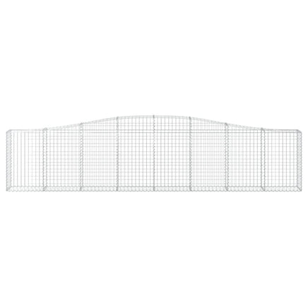 Arched Gabion Baskets 9 pcs 400x30x80/100 cm Galvanised Iron