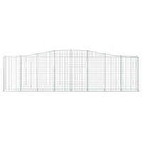 Arched Gabion Baskets 4 pcs 400x30x100/120 cm Galvanised Iron