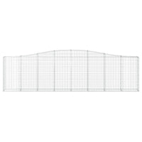 Arched Gabion Baskets 7 pcs 400x30x100/120 cm Galvanised Iron