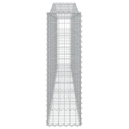 Arched Gabion Baskets 9 pcs 400x30x100/120 cm Galvanised Iron