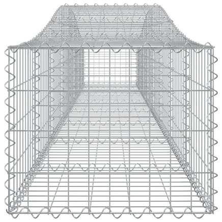 Arched Gabion Baskets 4 pcs 400x50x40/60 cm Galvanised Iron
