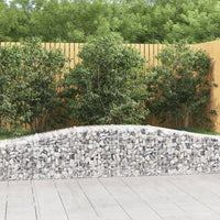 Arched Gabion Baskets 4 pcs 400x50x40/60 cm Galvanised Iron