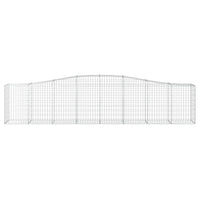 Arched Gabion Baskets 4 pcs 400x50x80/100 cm Galvanised Iron