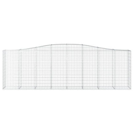 Arched Gabion Baskets 2 pcs 400x50x120/140 cm  Galvanised Iron