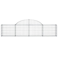 Arched Gabion Baskets 2 pcs 200x30x40/60 cm Galvanised Iron