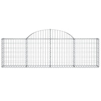 Arched Gabion Baskets 2 pcs 200x30x60/80 cm Galvanised Iron