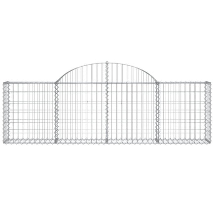 Arched Gabion Baskets 2 pcs 200x30x60/80 cm Galvanised Iron