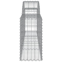Arched Gabion Baskets 2 pcs 200x30x60/80 cm Galvanised Iron