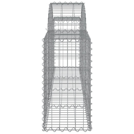 Arched Gabion Baskets 2 pcs 200x30x60/80 cm Galvanised Iron