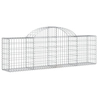 Arched Gabion Baskets 3 pcs 200x30x60/80 cm Galvanised Iron