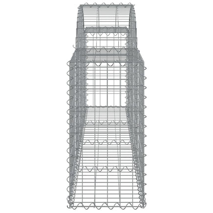 Arched Gabion Baskets 3 pcs 200x30x60/80 cm Galvanised Iron