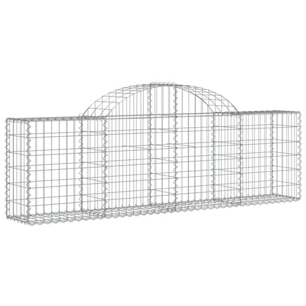 Arched Gabion Baskets 4 pcs 200x30x60/80 cm Galvanised Iron
