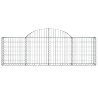 Arched Gabion Baskets 4 pcs 200x30x60/80 cm Galvanised Iron