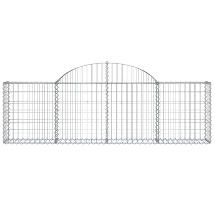 Arched Gabion Baskets 4 pcs 200x30x60/80 cm Galvanised Iron