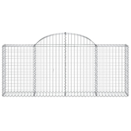 Arched Gabion Baskets 3 pcs 200x30x80/100 cm Galvanised Iron