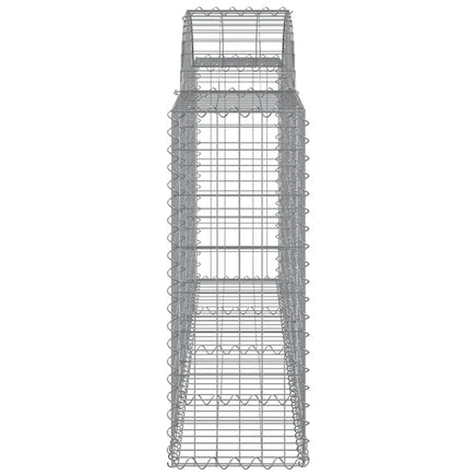 Arched Gabion Baskets 3 pcs 200x30x80/100 cm Galvanised Iron