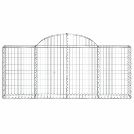 Arched Gabion Baskets 4 pcs 200x30x80/100 cm Galvanised Iron